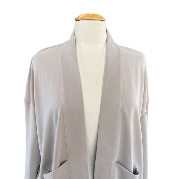 PureJill J. Jill Sand-Washed Open Coastal Beachy Neutral Knit Cardigan Jacket-M - Picture 3 of 11